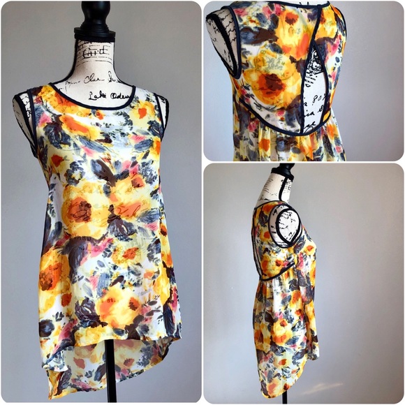 happening in the present Tops - 3/$20 Happening in the Present Floral HiLo Tank